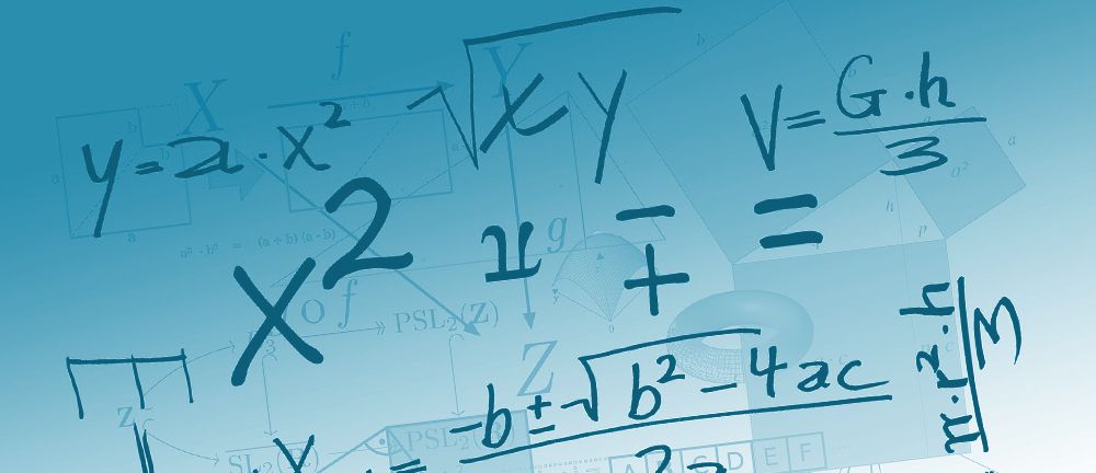 Tall og matematiske symboler hulter i bulter. Illustrasjon.