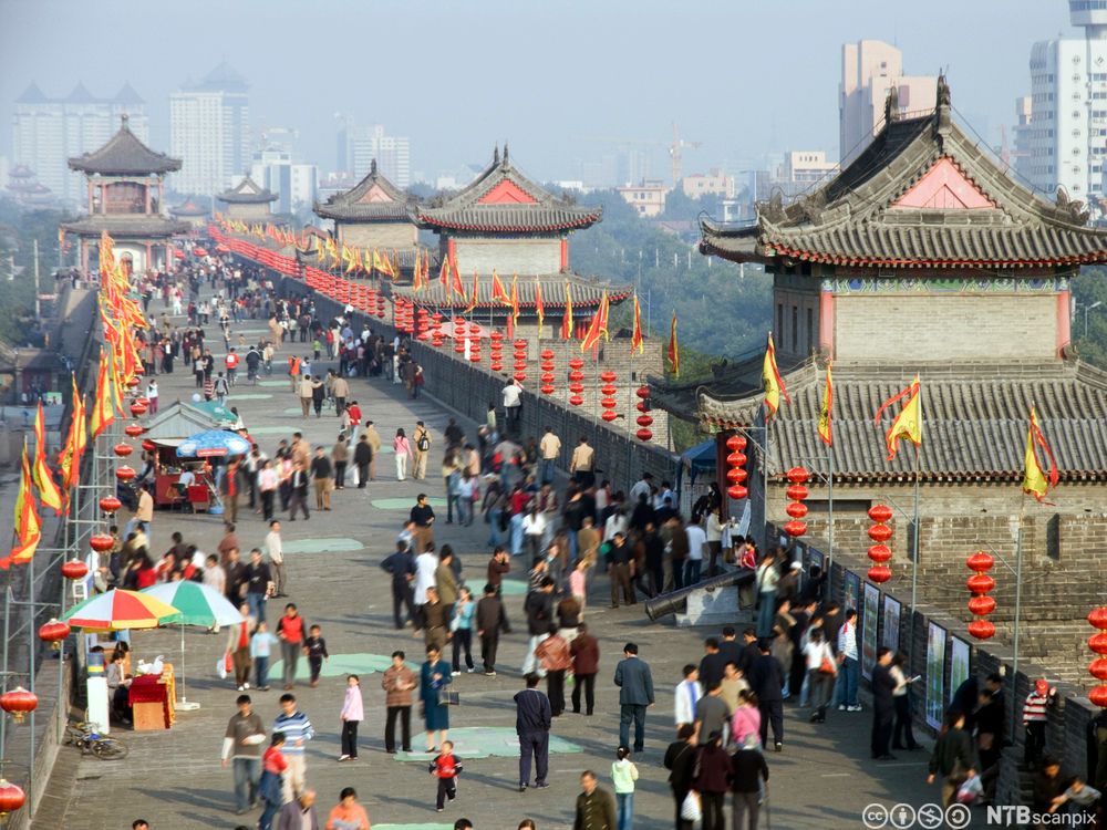 Bymur i Xi'an. Foto.