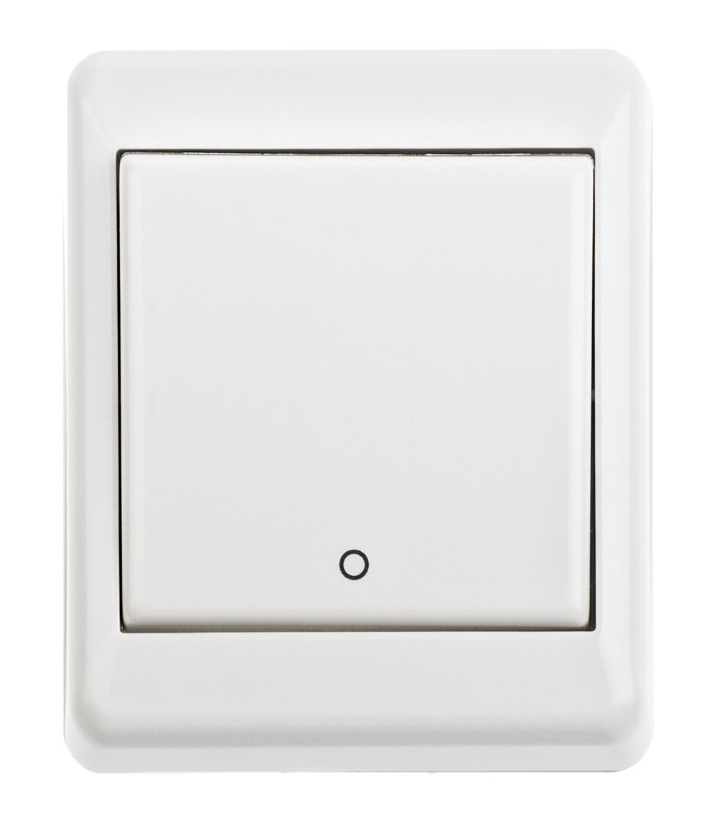 2-polt bryter til vegg. Foto.