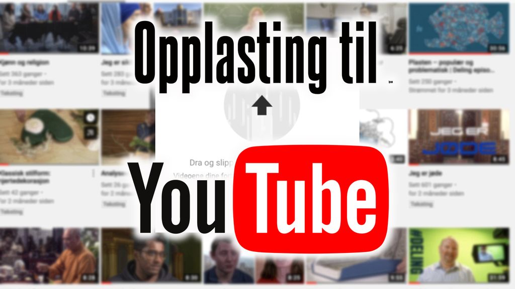 Opplasting til YouTube skjermbilde