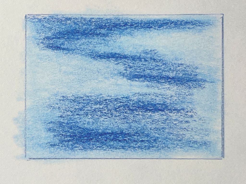 Teikning med fargeblyant. Illustrasjon.