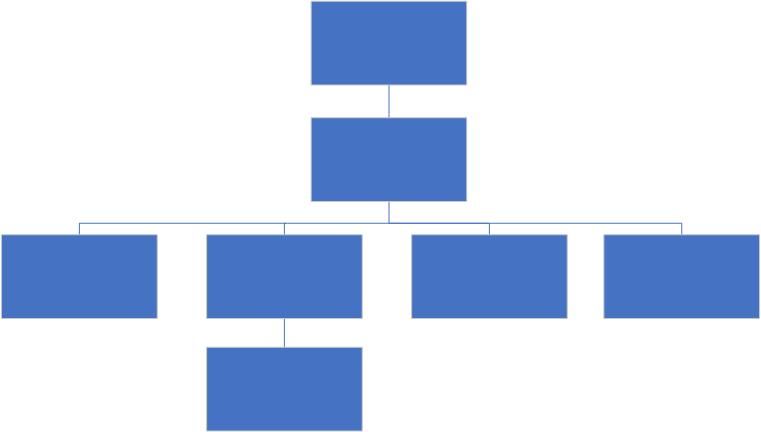 Et tomt organisasjonskart. Illustrasjon.