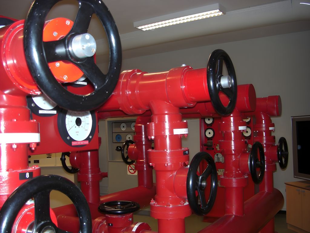 Choke manifold. Foto.