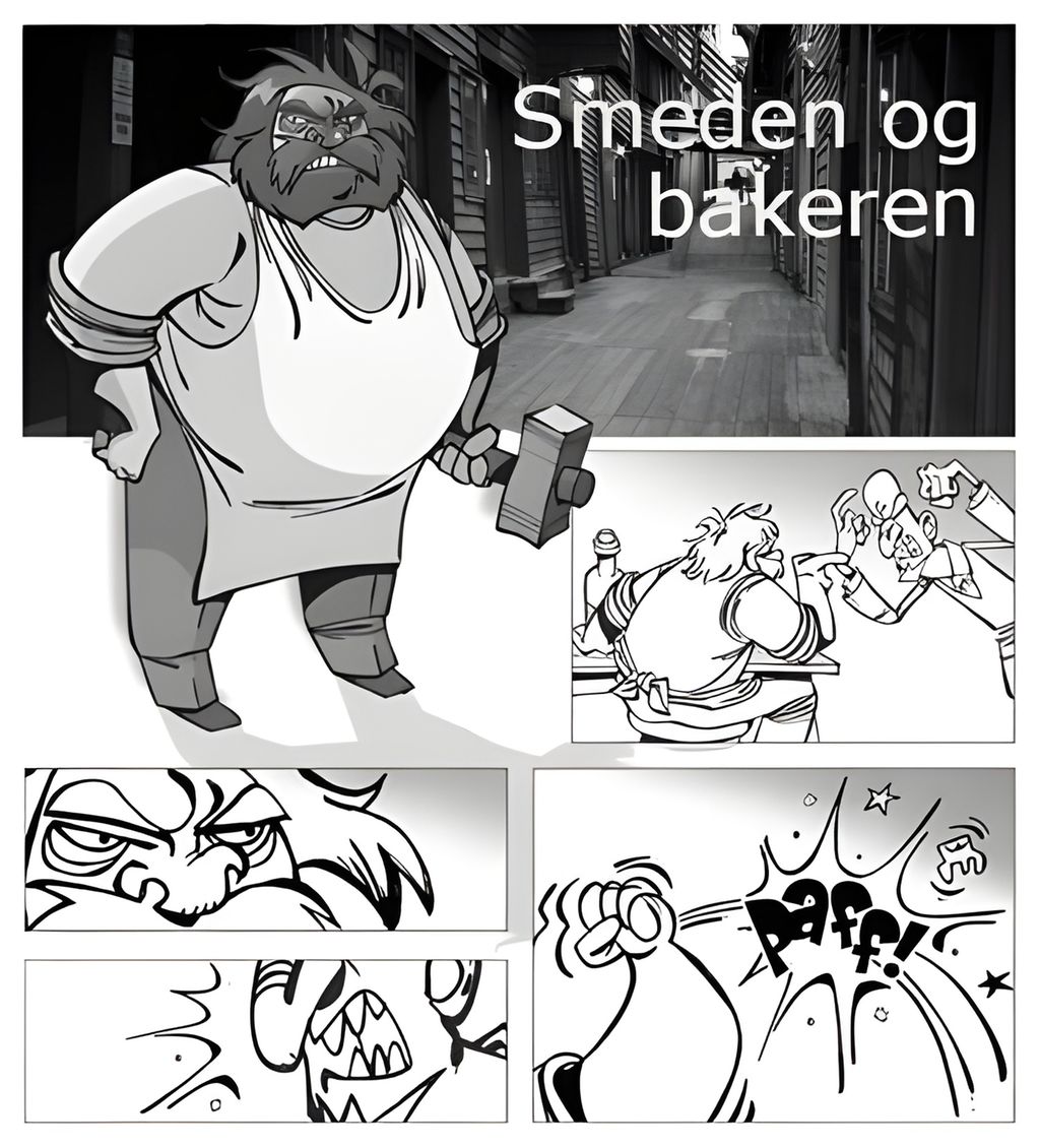 Smeden og bakeren som moderne tegneserie