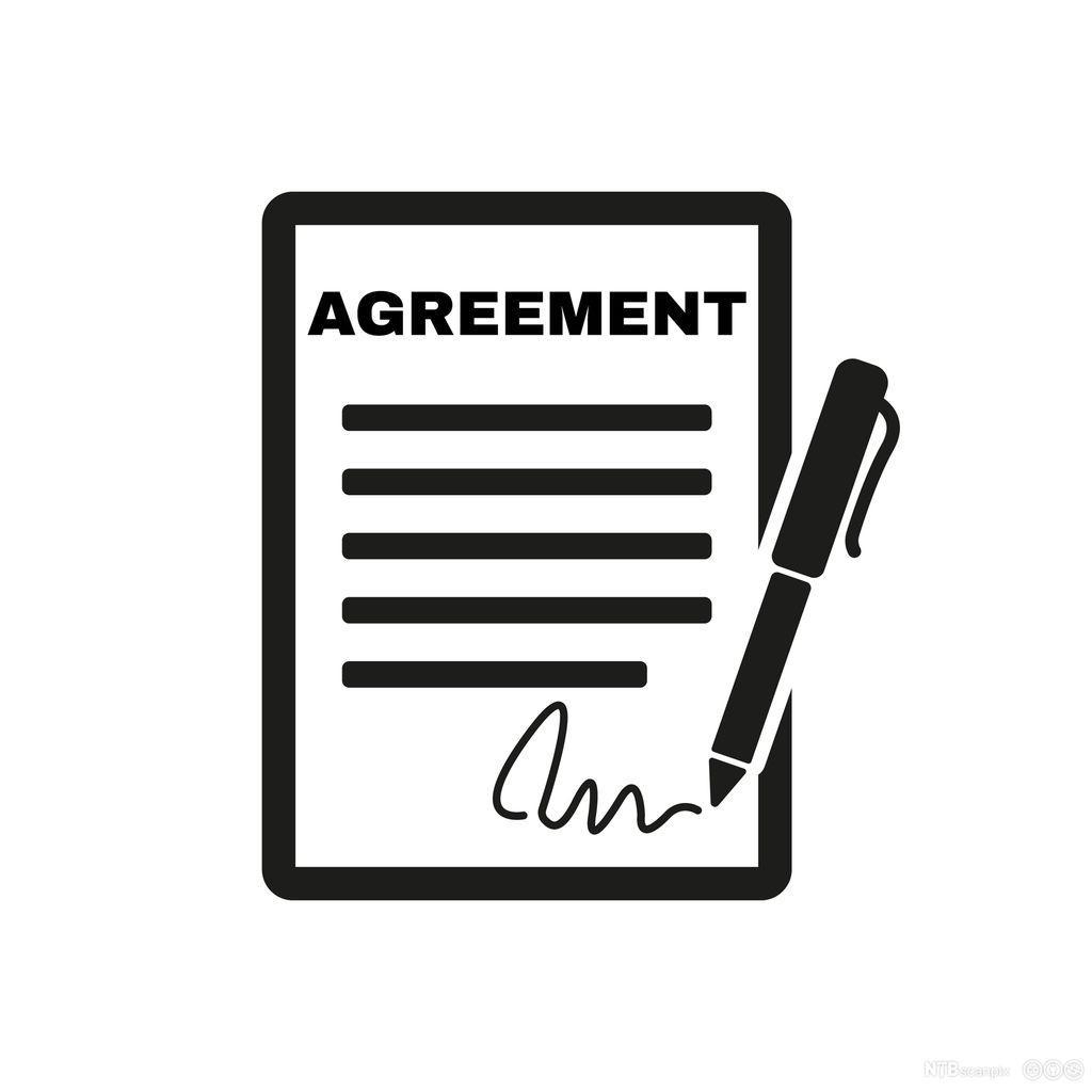 Bilde av en underskrevet avtale.