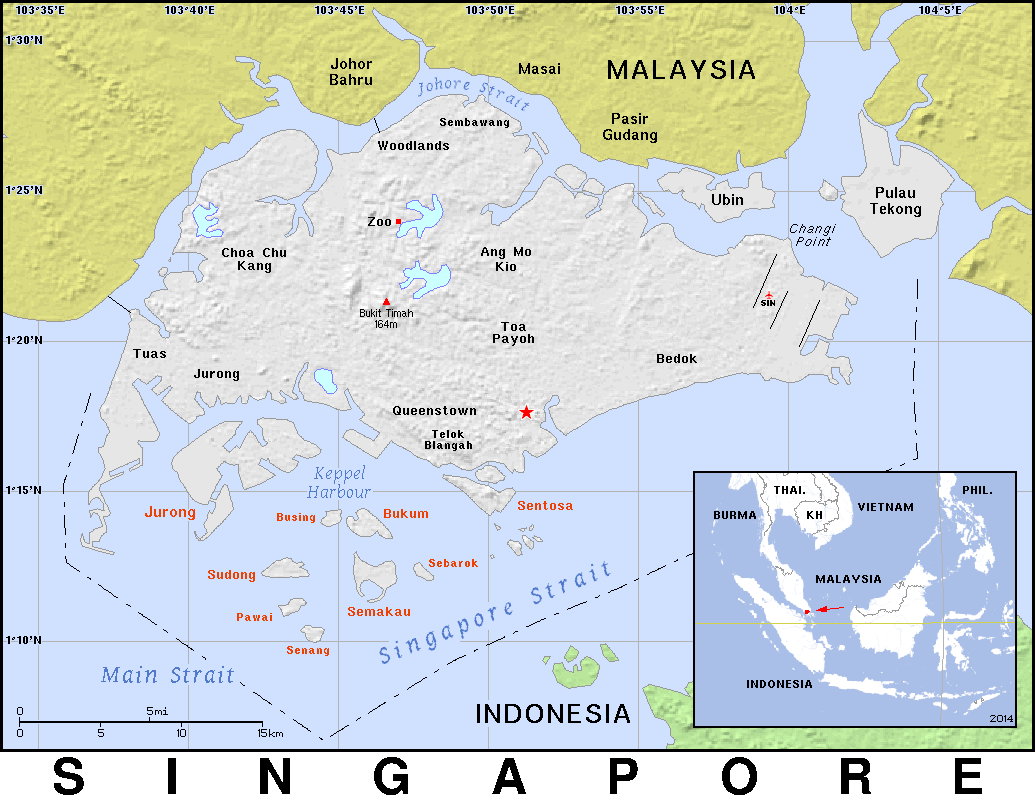 Map of Singapore.