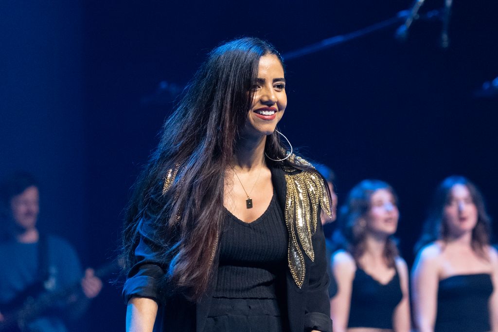 Afghan rapper and activist Sonita Alizadeh performs during the Freedom Prize ceremony, in Caen, France, 2024. Photo.