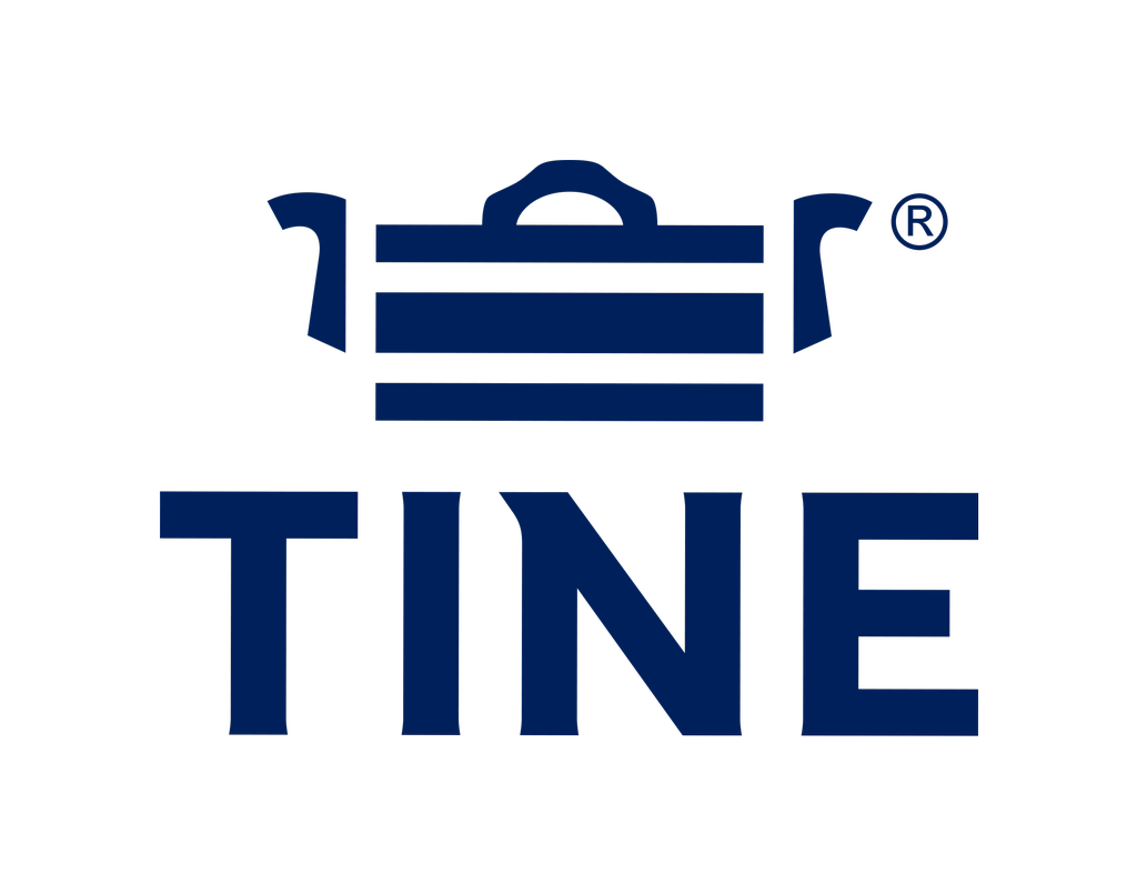 Logoen til TINE. Illustrasjon.