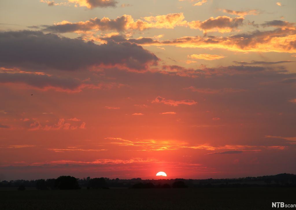 Solnedgang. Foto.