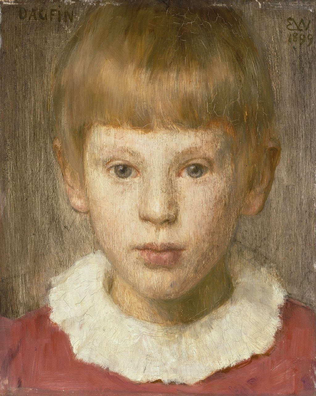 Portrett av en gutt. Illustrasjon.