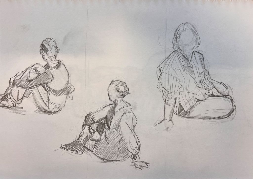 Teikningar av menneske. Illustrasjon.