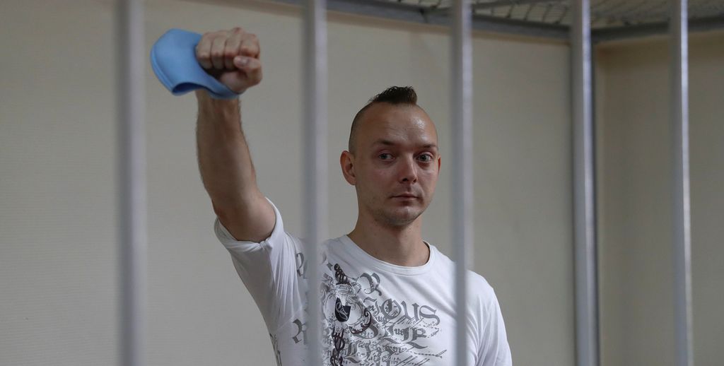 Ivan Safronov i fengsel. Foto.