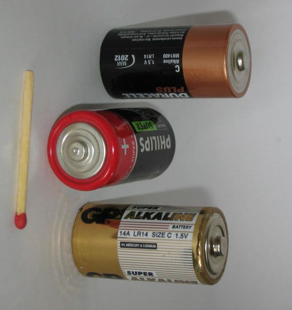 Alkaliske batterier. Foto.