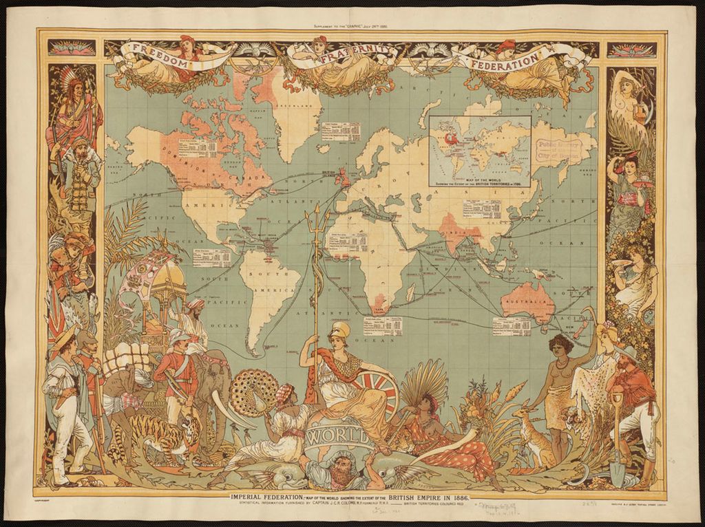 Old map of the British Empire.