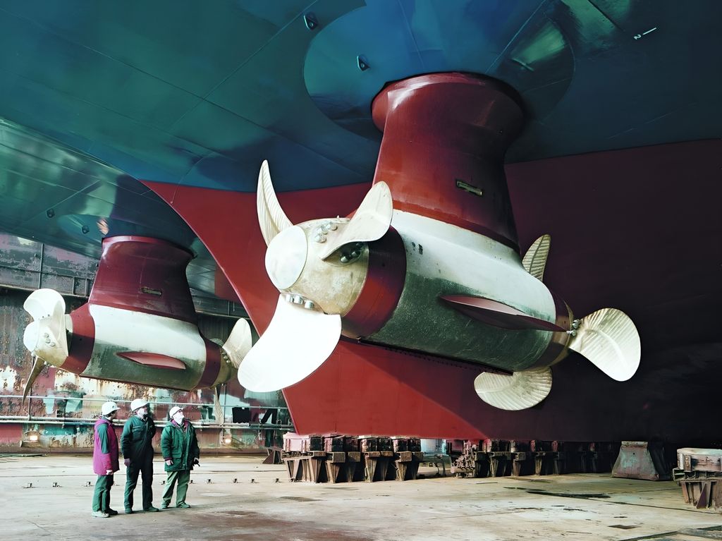 Thruster-propell. Foto.
