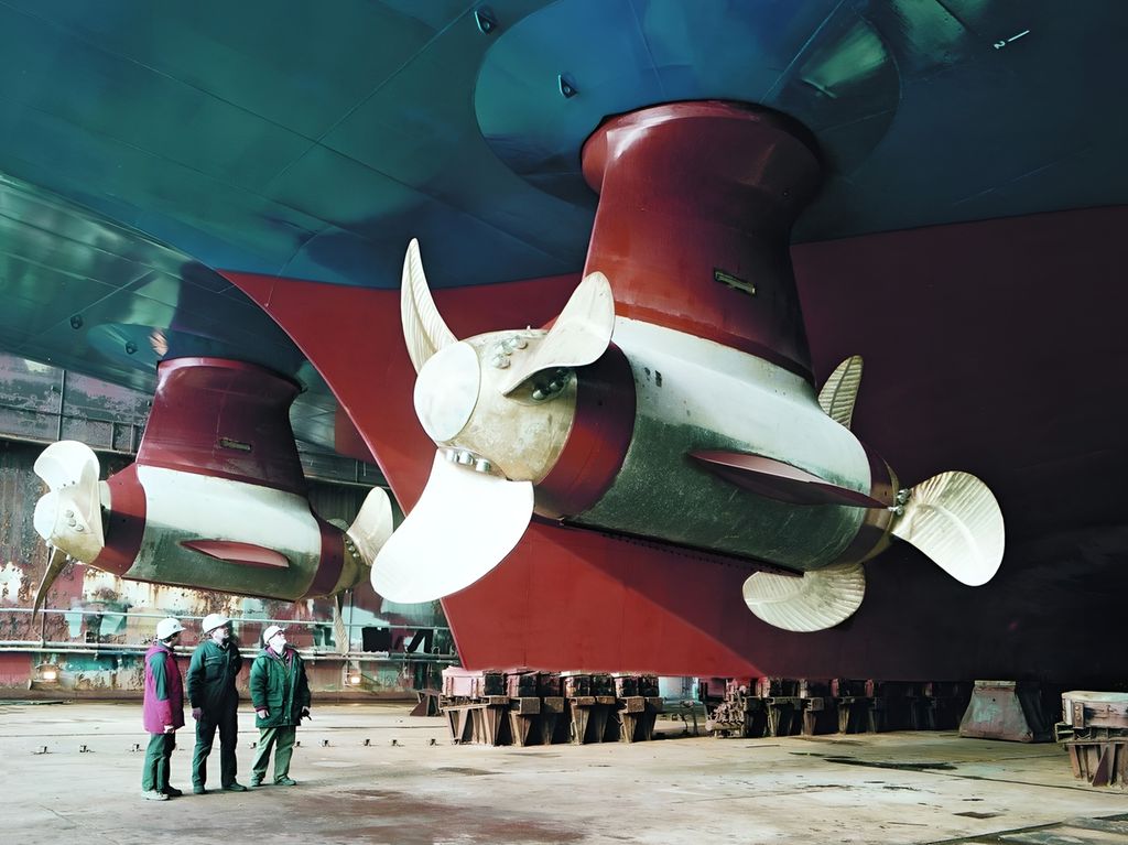 Thruster-propell. Foto.