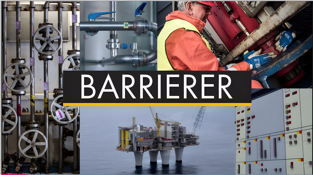 Barrierer offshore. Kollasj.