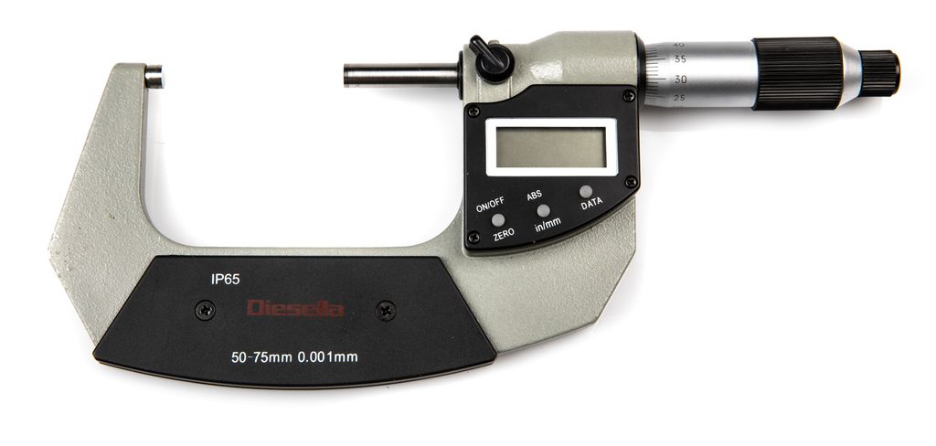 Digitalt mikrometer. Foto.