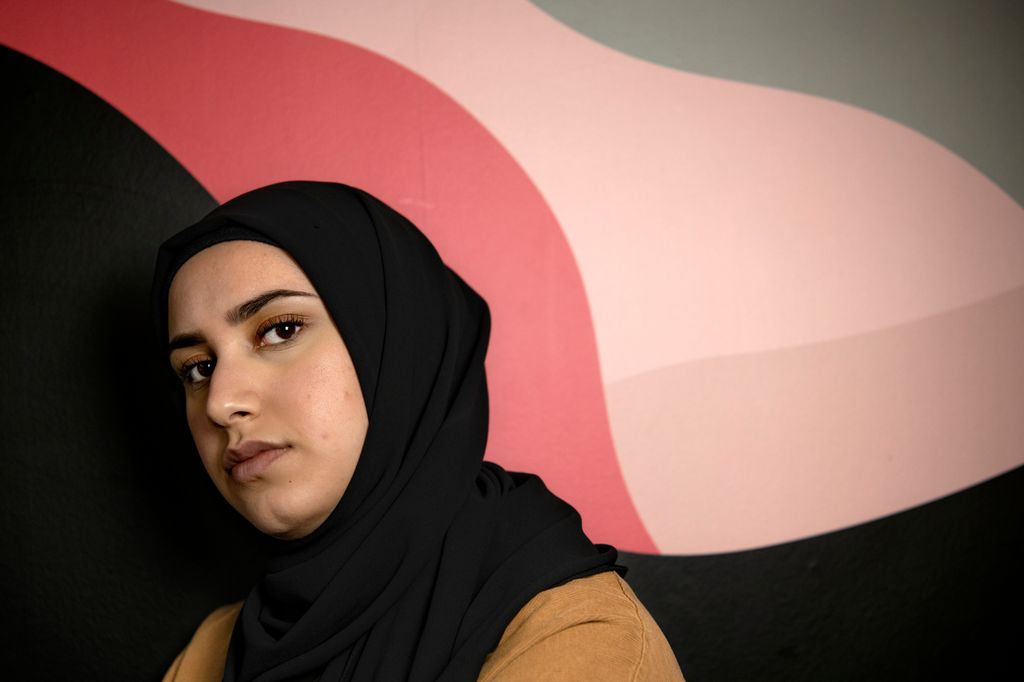 Nærbilde av Faten Mahdi Al-Hussaini. Foto.