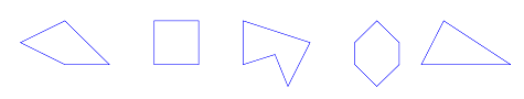 Enkle polygon. Illustrasjon.