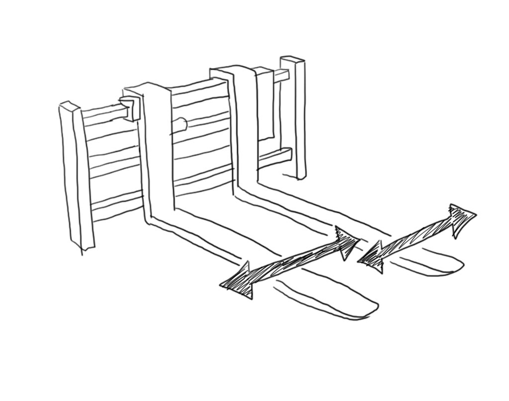 På tegningen ser vi et hydraulisk aggregat som brukes til å justere gaflene på trucken i bredden til forskjellige bredder på lasten. Tegning.