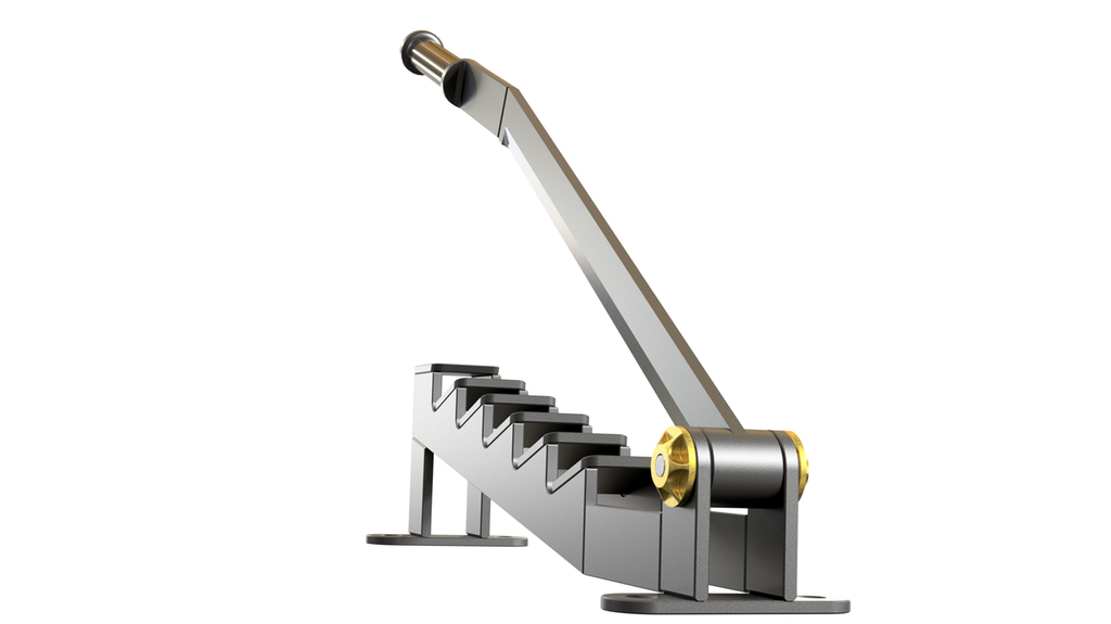 Saksforma verktøy med en del som ser ut som en kniv, og den andre med mothaker. Illustrasjon.