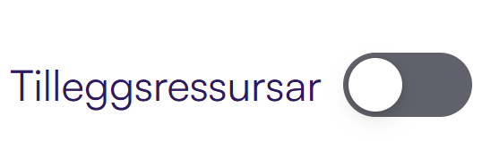 Skjermutklipp som viser knappen for visning av tilleggsstoff på sidene til ndla.no. Skjermutklipp.