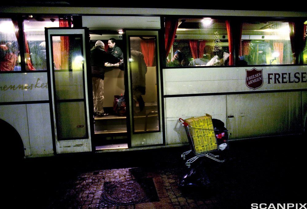 Frelsesarmeens nattbuss. Foto.