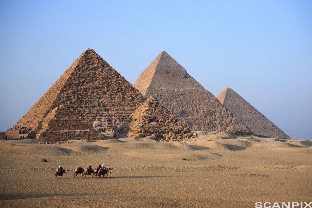Gizapyramidene i Egypt. Foto.