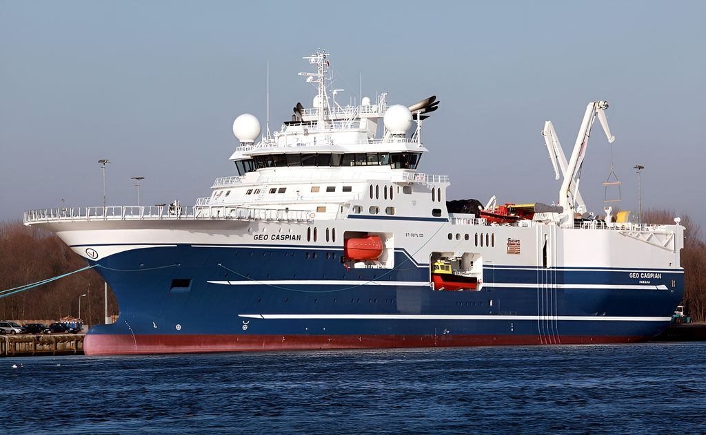 Geo Caspian Panama seismisk fartøy. Foto.