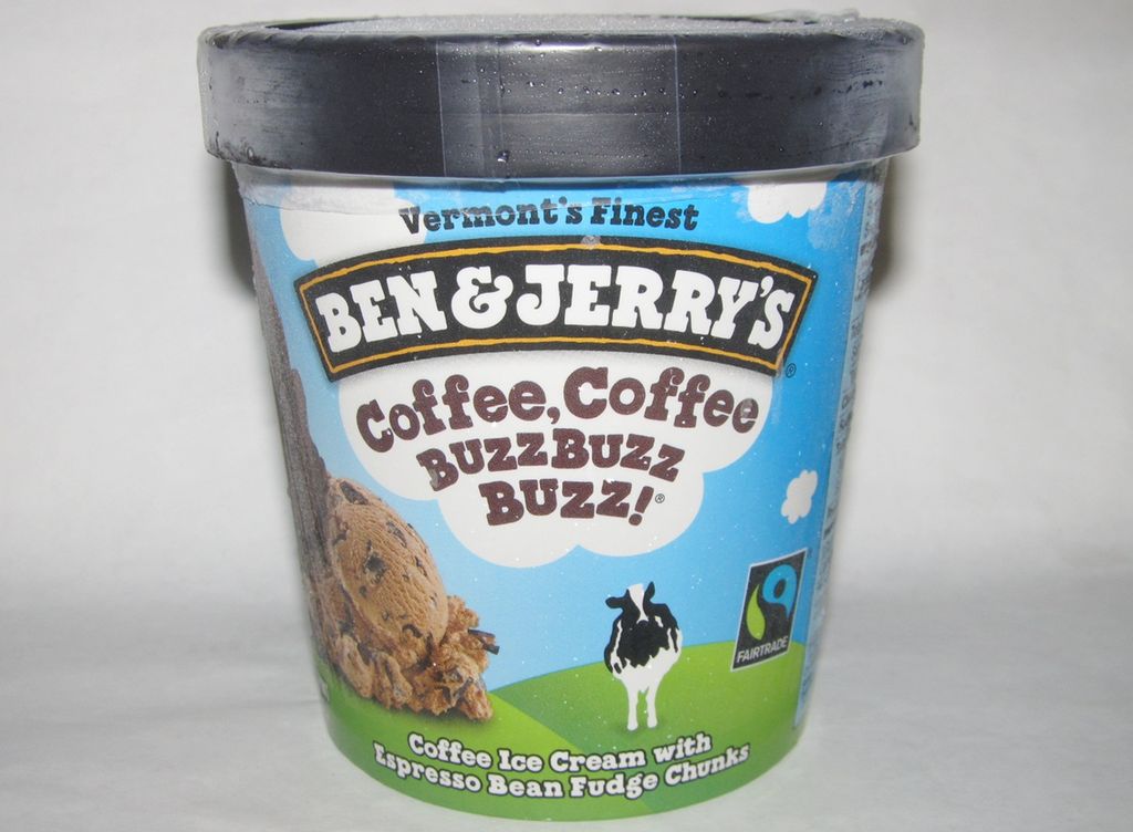 Iskrem i boks fra Ben & Jerry’s. Foto.