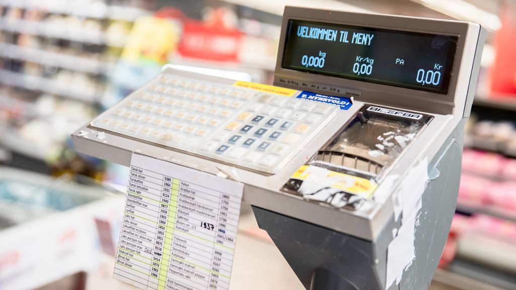 Registreringsapparatet i en ferskvaredisk. Foto.