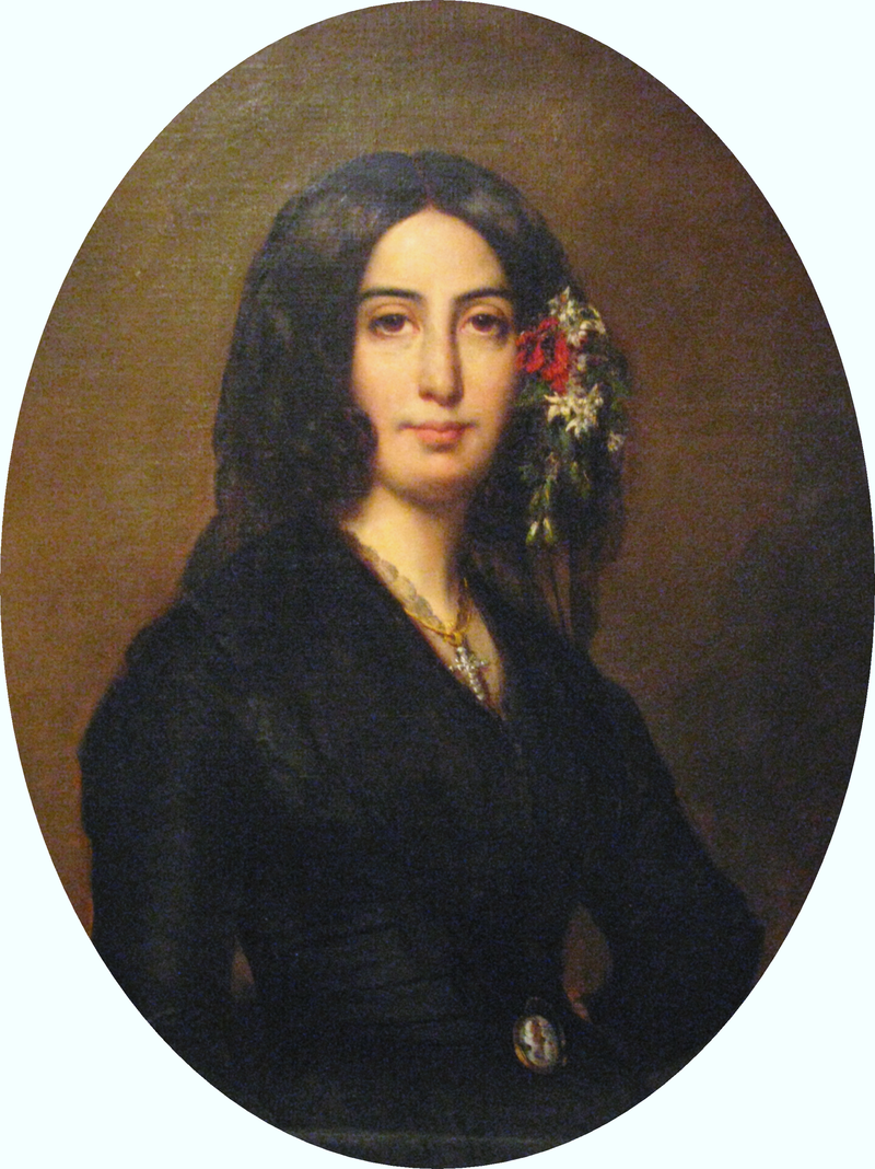 Portrettmåleri av George Sand. Måleri.