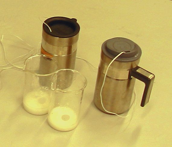 To termokopper med temperaturfølere. Foto.