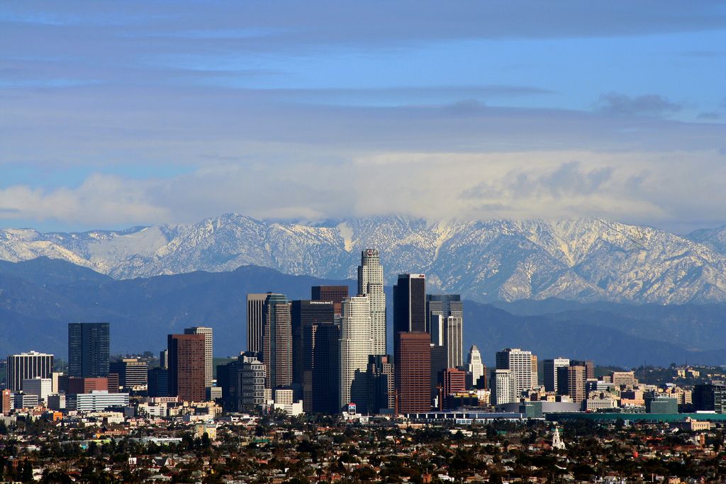 Los Angeles on a clear day. Photo.