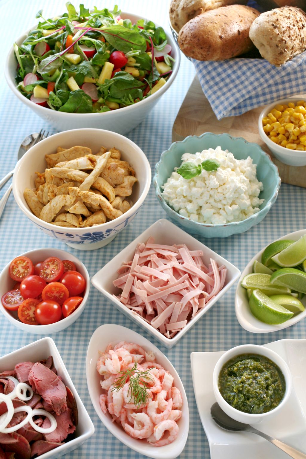 Salatbuffet. Foto.