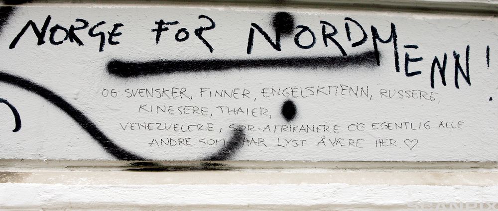 Norge for nordmenn. Tagging.