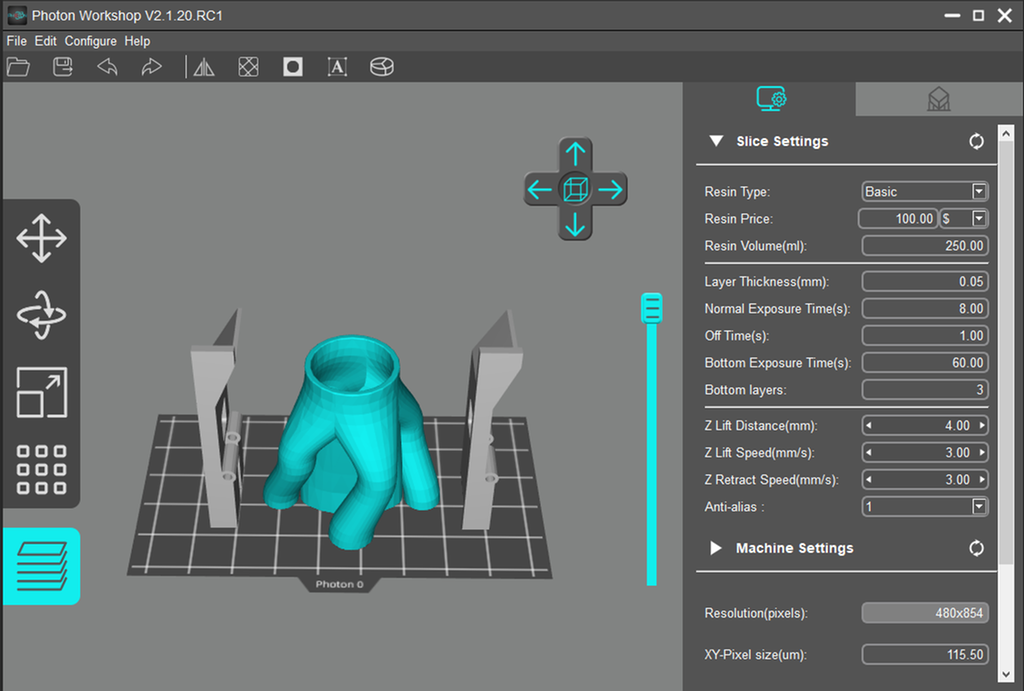 Skjermdump fra programmet Photon Workshop. Foto.