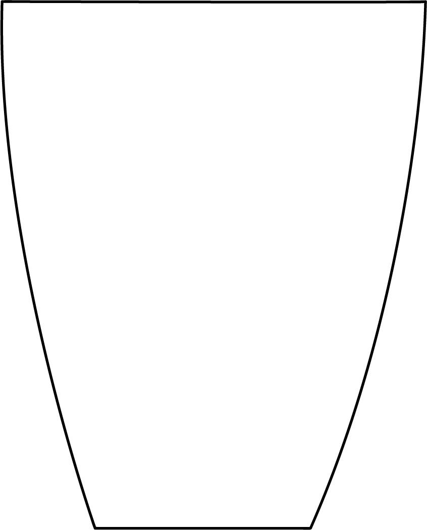 Vase med konveks form. Illustrasjon.