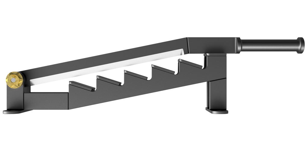 Saksforma verktøy med en del som ser ut som en kniv og den andre med mothaker. Illustrasjon.