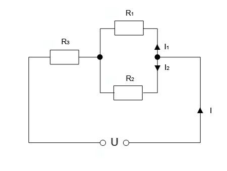 Skjematisk tegning over en kombinert serie- og parallellkobling. Illustrasjon.
