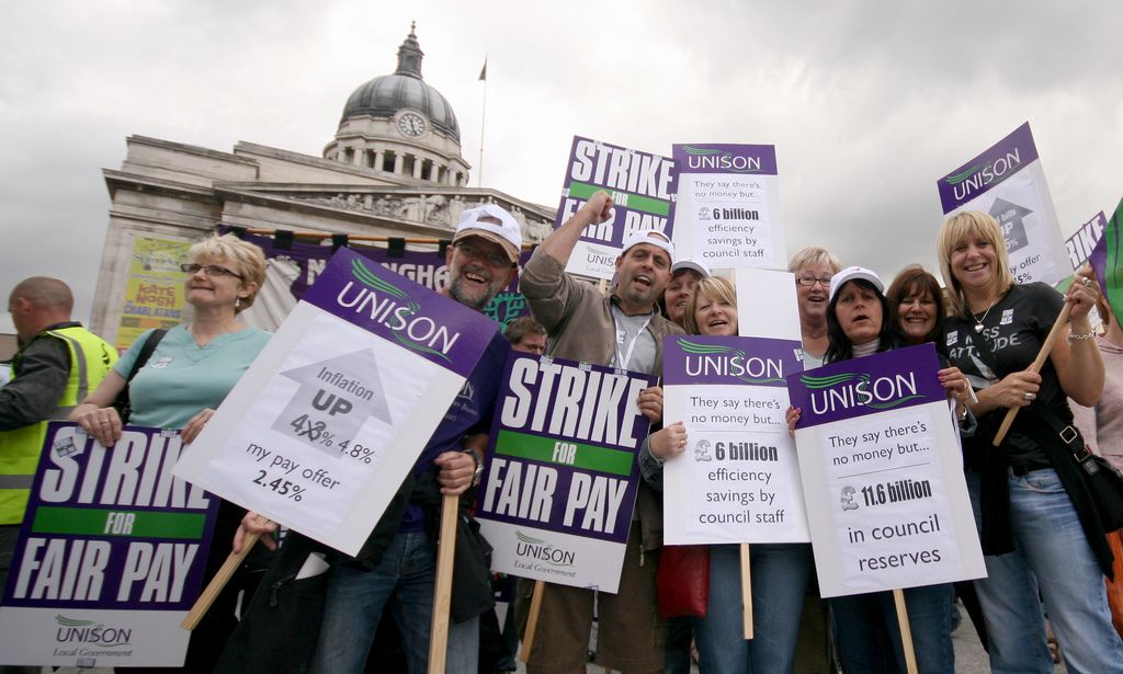 Union demonstration. Photo.