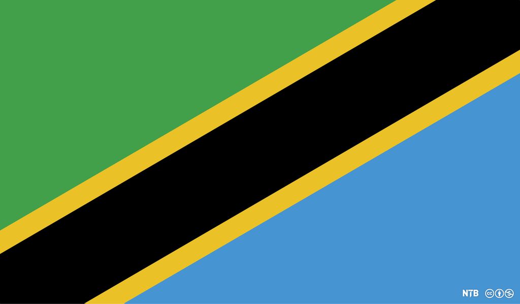 The flag of Tanzania. 