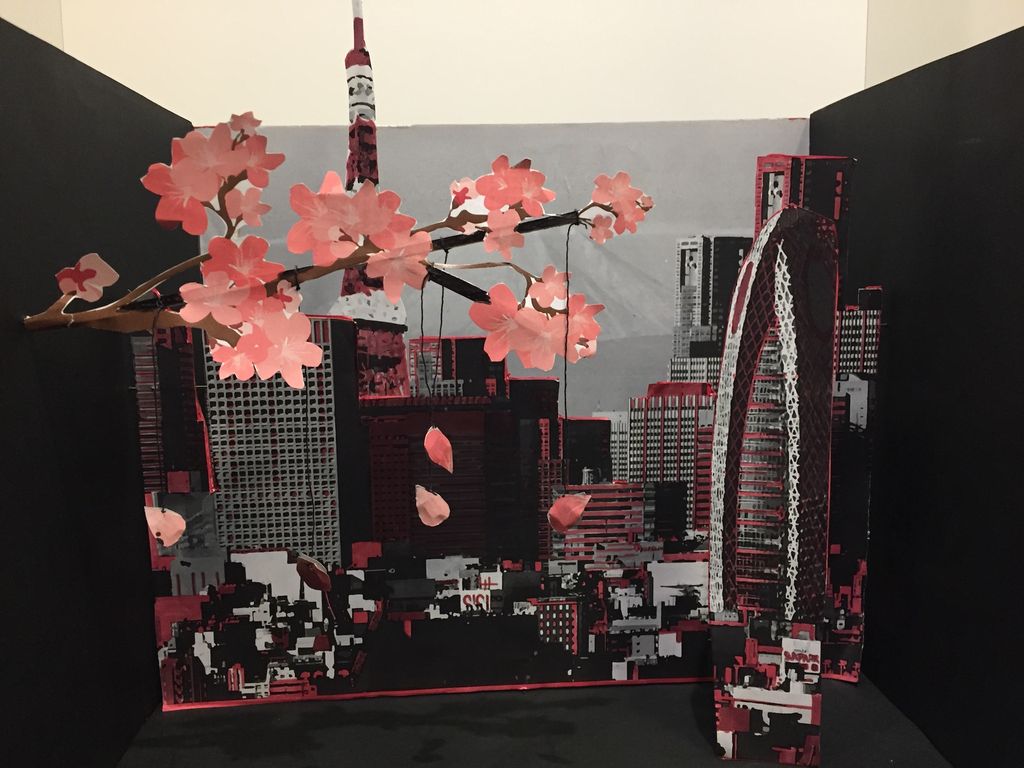 Modell av gatemiljø i en storby. Foto.