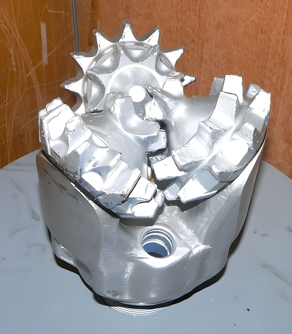 Tricone rock bit. Foto.