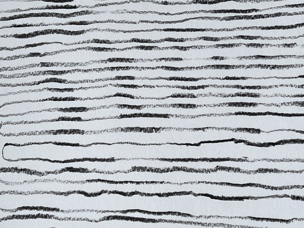 Strekar på teiknepapir. Illustrasjon.