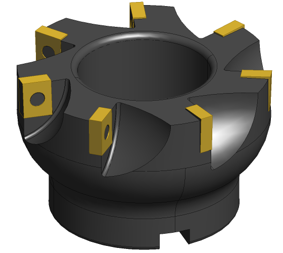 Planfres med 7 hardmetallskjær. Illustrasjon.