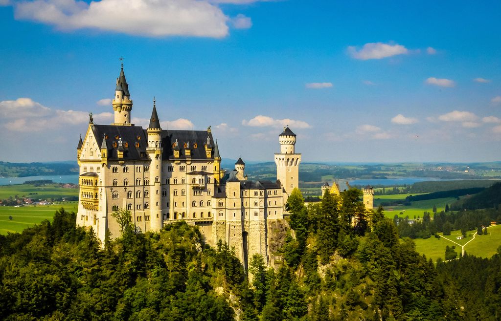 Slottet Neuschwanstein. Foto.