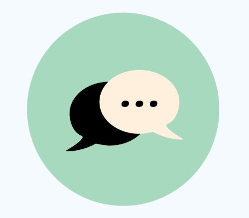 To snakkebobler. Illustrasjon.