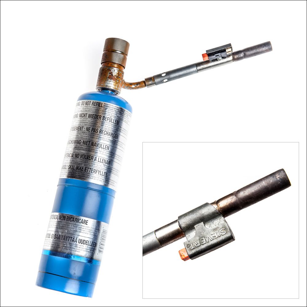 Propanbrennar. Foto.